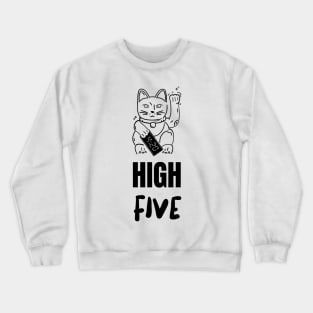 High Five Cat Crewneck Sweatshirt